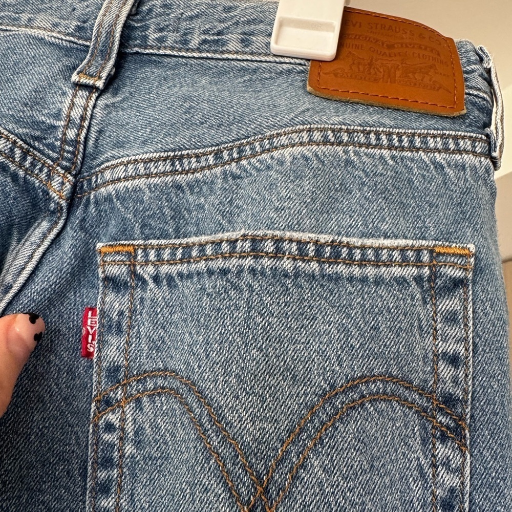 Levi's Ribcage Straight Ankle Jeans Feelin' Cagey Distressed 28 - Picture 6 of 10